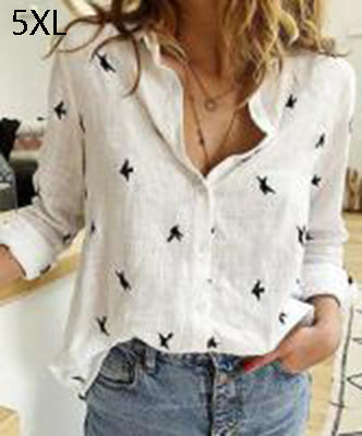 Women's Long Sleeve Lapel Shirt – Solid Color Button-Up Top