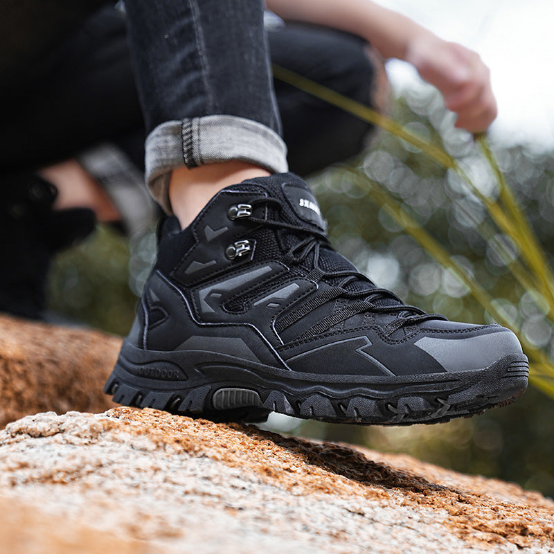 Men’s High-Top Hiking Sneakers – Rugged Outdoor Trail Shoes
