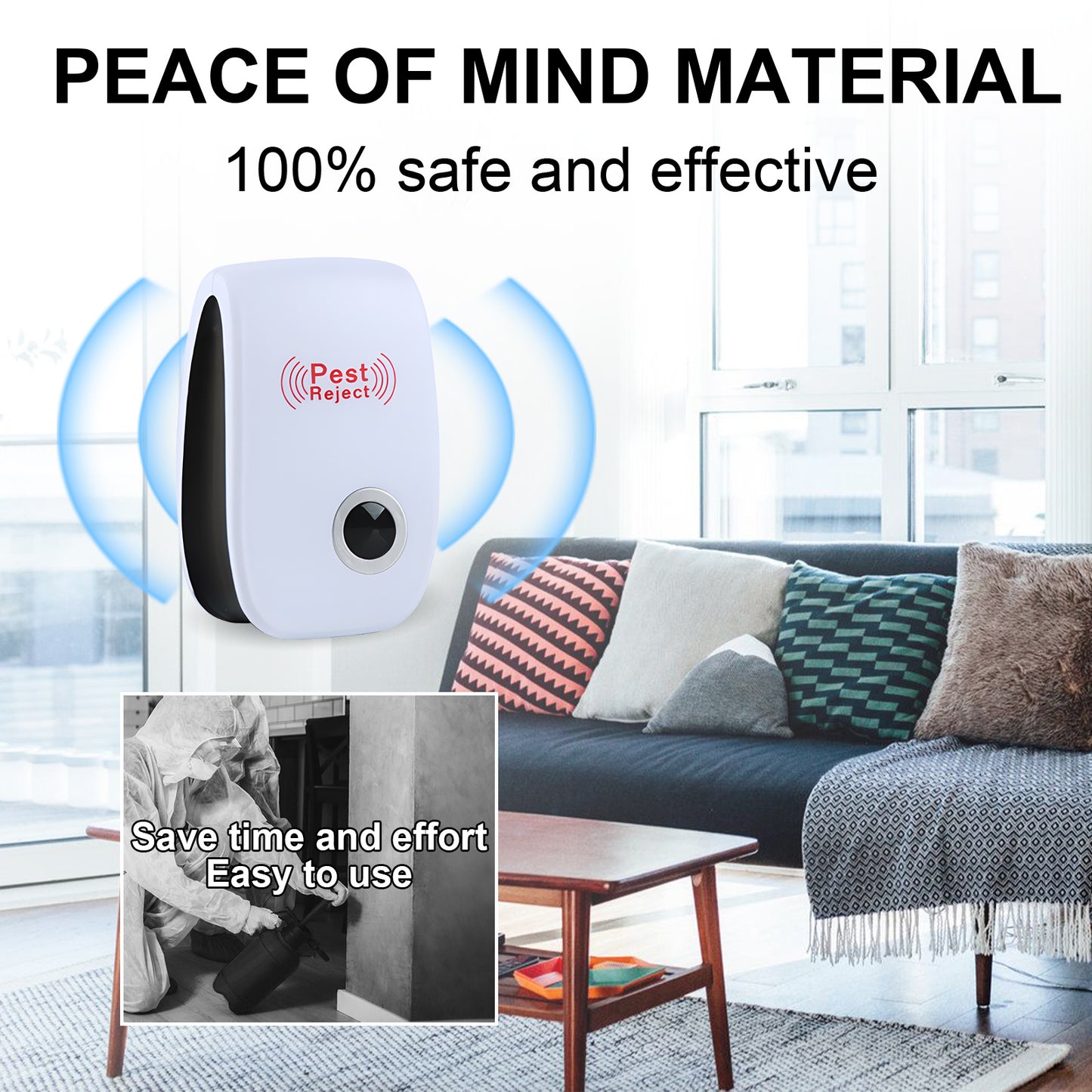 Jue-Fish Ultrasonic Pest Repeller, Mosquito Repellent Household Mosquito Repellent Cockroach Repellent Mouse Repellent Plug-In Intelligent Night Light