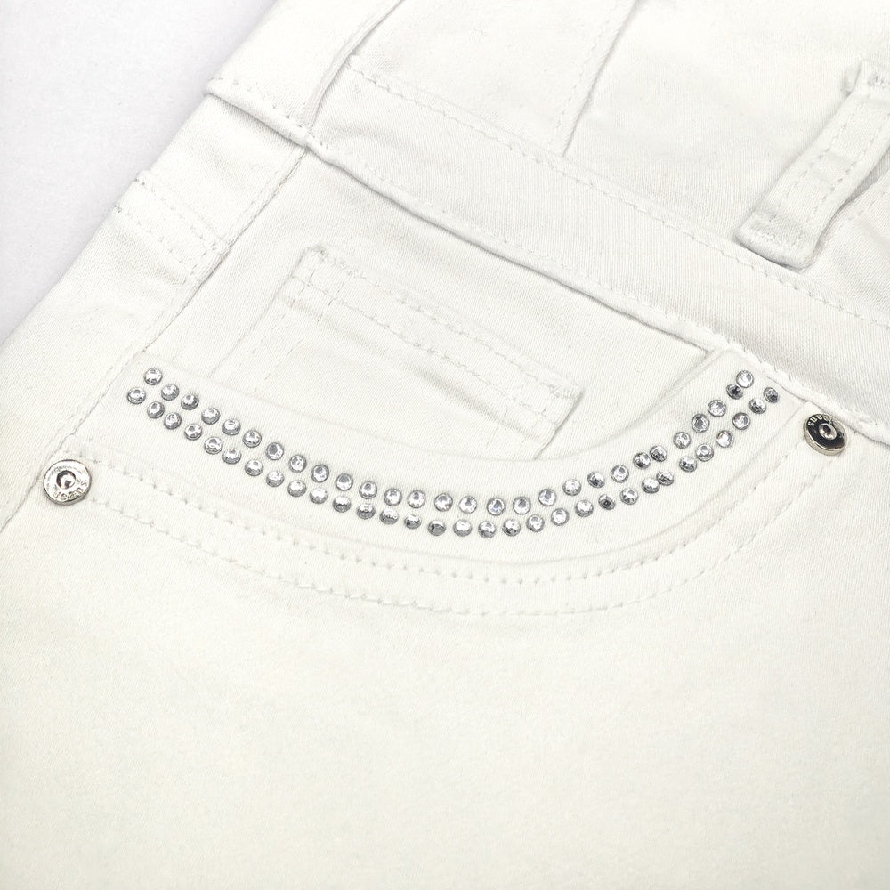 White High Waist Button Shorts Slim Fit Stretch Denim Bling Pocket Hot Girl Summer Look Club Chic Curve Flattering Pants For Women