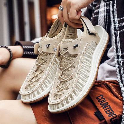 Men's Summer Woven Hollowed Sports Outdoor Trekking Shoes Sandals