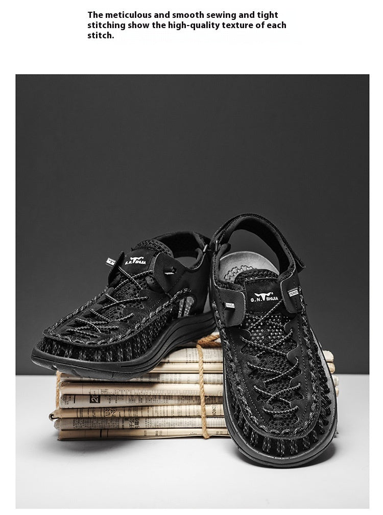 Men's Summer Woven Hollowed Sports Outdoor Trekking Shoes Sandals
