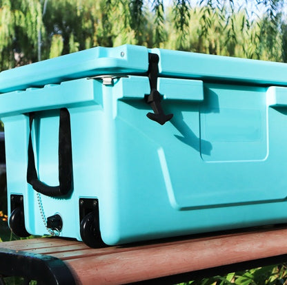65QT Outdoor Cooler Box – Heavy-Duty Ice Chest for Camping, Fishing & Tailgating (Blue)