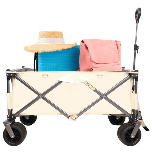 Heavy-Duty Folding Beach Cart – Large-Wheel Utility Wagon