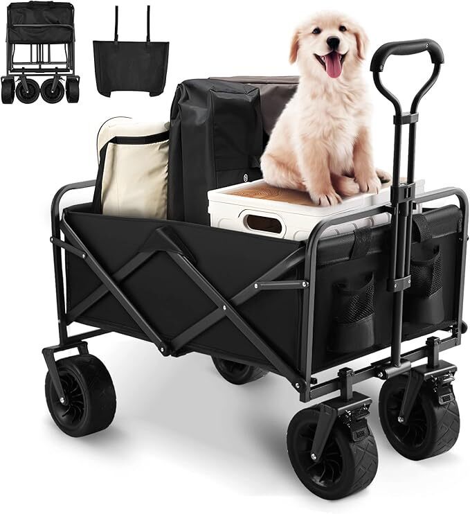 Nomadix Heavy Duty Foldable Camping Trolley—Rugged Utility for Outdoor Adventures
