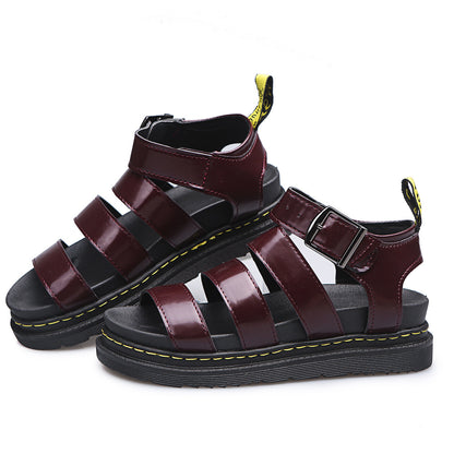 Buckle Sandals Flat PlatformThick Bottom Shoes Women Summer
