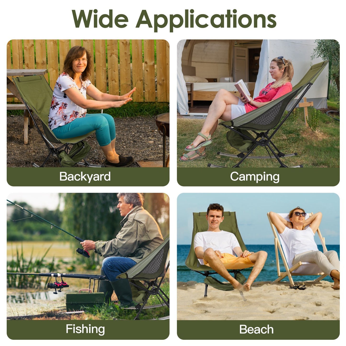 Portable Rocking Chair for Camping & Trave