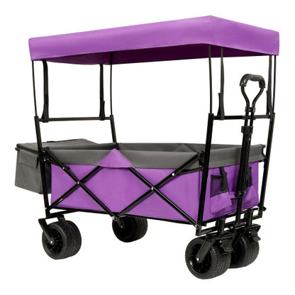 Nomadix 480Lbs Collapsible Wagon with Canopy – All-Terrain Utility with Mosquito Net