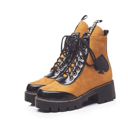 Martin Boots with Laces and Heart Design