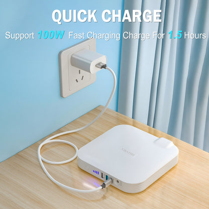99.9W Camping Power Station | 88.8Wh 24000mAh Portable Power Bank with AC/DC/USB Outputs