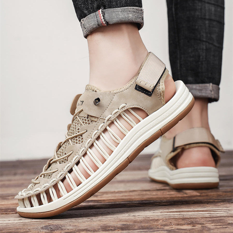 Men's Summer Woven Hollowed Sports Outdoor Trekking Shoes Sandals