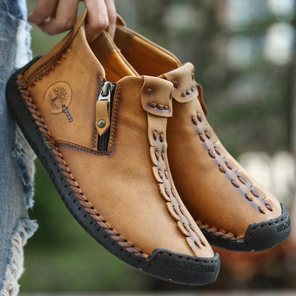 Men's Ankle Boots with Zipper for Hiking Outdoor