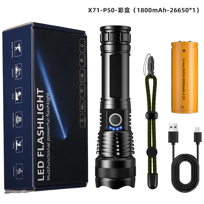 X92 Power Beam USB Flashlight