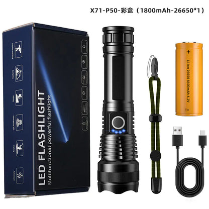X92 Power Beam USB Flashlight
