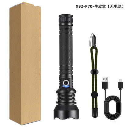 X92 Power Beam USB Flashlight