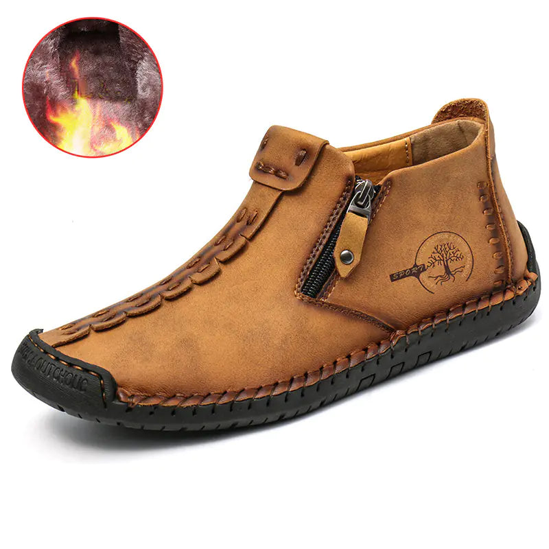 Men's Ankle Boots with Zipper for Hiking Outdoor
