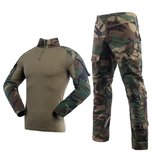Men's Camo Tactical Suit with Shirt & Pants
