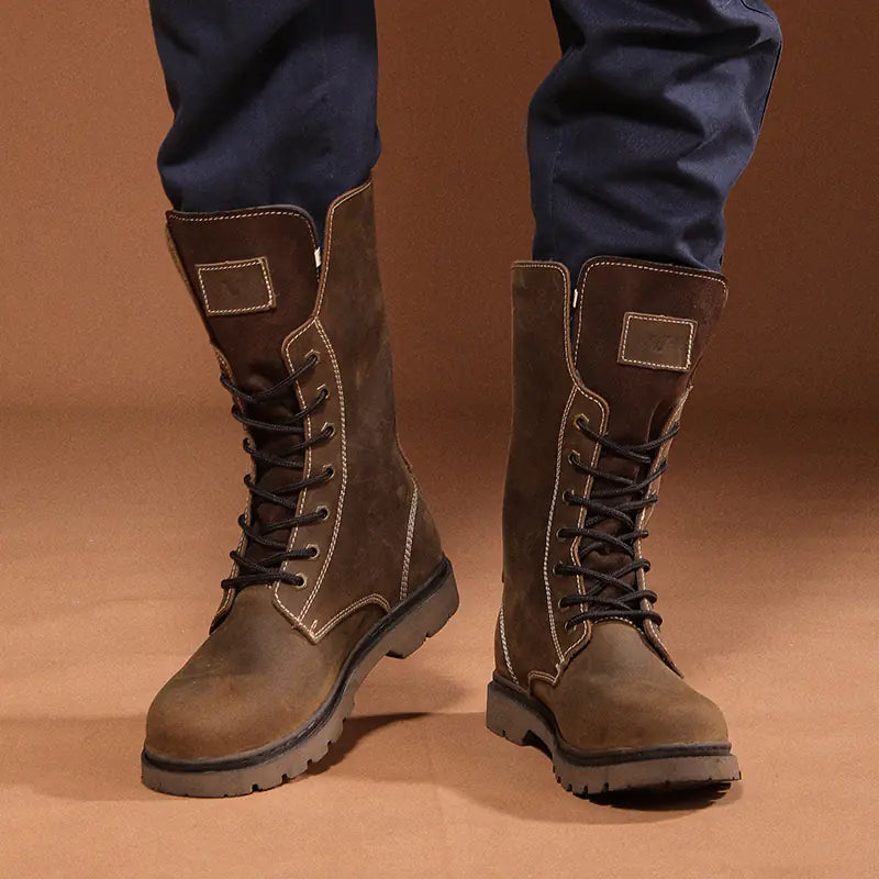 Unisex All-Weather Leather Hiker Boots
