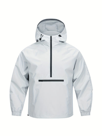 Men's Korean-style Loose Half-zip Hooded Sweater Jacket