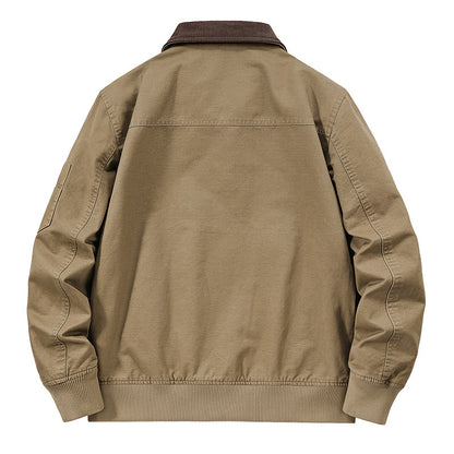 Jacket Baseball Uniform Plus Size New Washed Cotton Flight Jacket