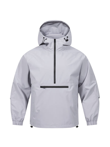 Men's Korean-style Loose Half-zip Hooded Sweater Jacket