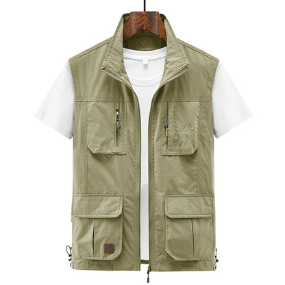 Men's Thin Outdoor Multi-pocket Mesh Vest