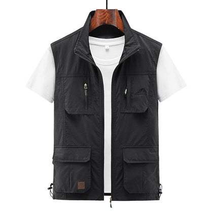 Men's Thin Outdoor Multi-pocket Mesh Vest