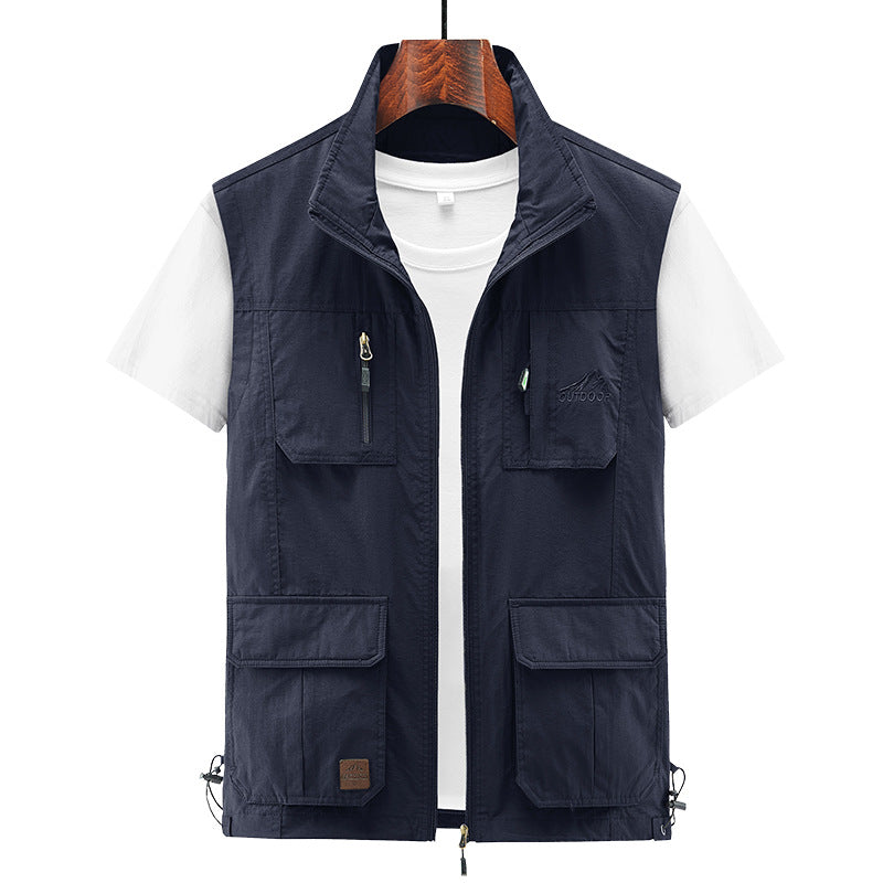 Men's Thin Outdoor Multi-pocket Mesh Vest