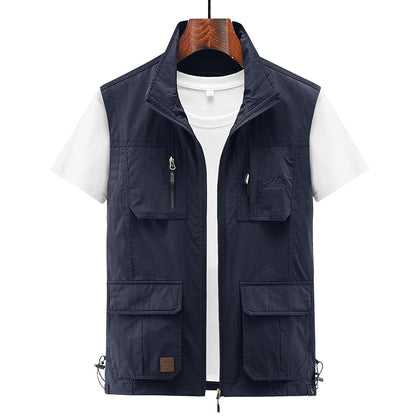 Men's Thin Outdoor Multi-pocket Mesh Vest