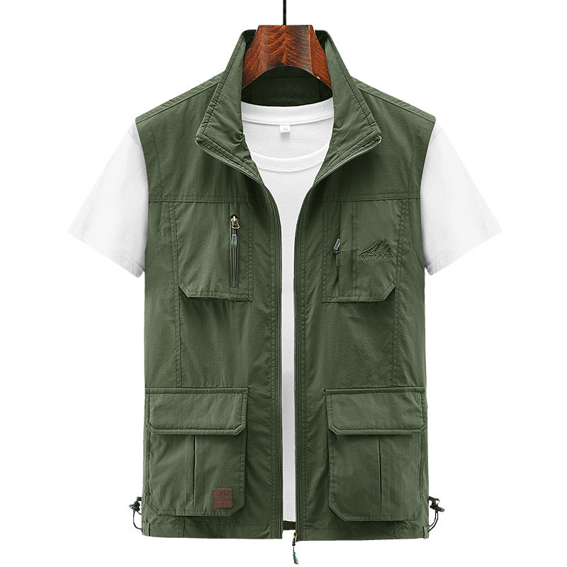 Men's Thin Outdoor Multi-pocket Mesh Vest
