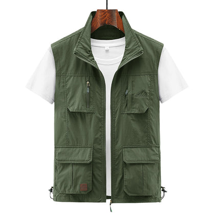 Men's Thin Outdoor Multi-pocket Mesh Vest
