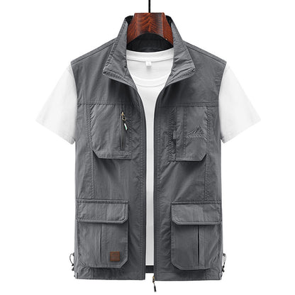 Men's Thin Outdoor Multi-pocket Mesh Vest