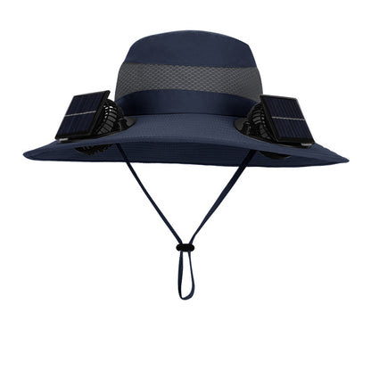Solar Twin Fan Hat Men's Summer Outdoor Mountaineering Fishing