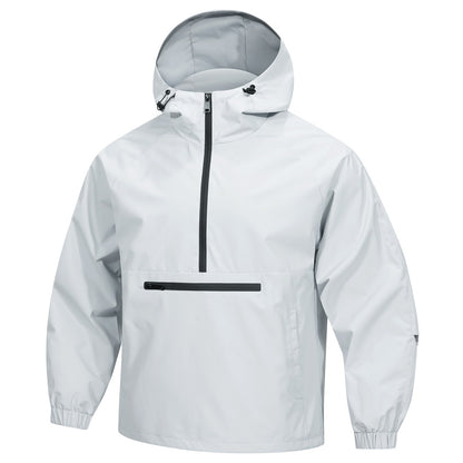 Men's Korean-style Loose Half-zip Hooded Sweater Jacket