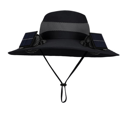 Solar Twin Fan Hat Men's Summer Outdoor Mountaineering Fishing