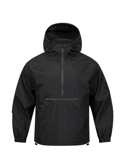 Men's Korean-style Loose Half-zip Hooded Sweater Jacket