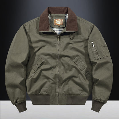 Jacket Baseball Uniform Plus Size New Washed Cotton Flight Jacket