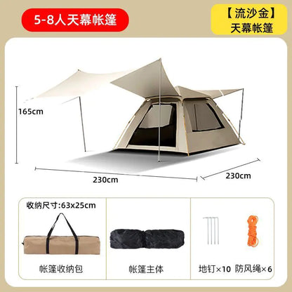 Winter Camping Tent for 5 People, Waterproof Set