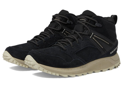 Merrell Womens Wildwood Mid Leather Waterproof Hiking Boot Black 1 9