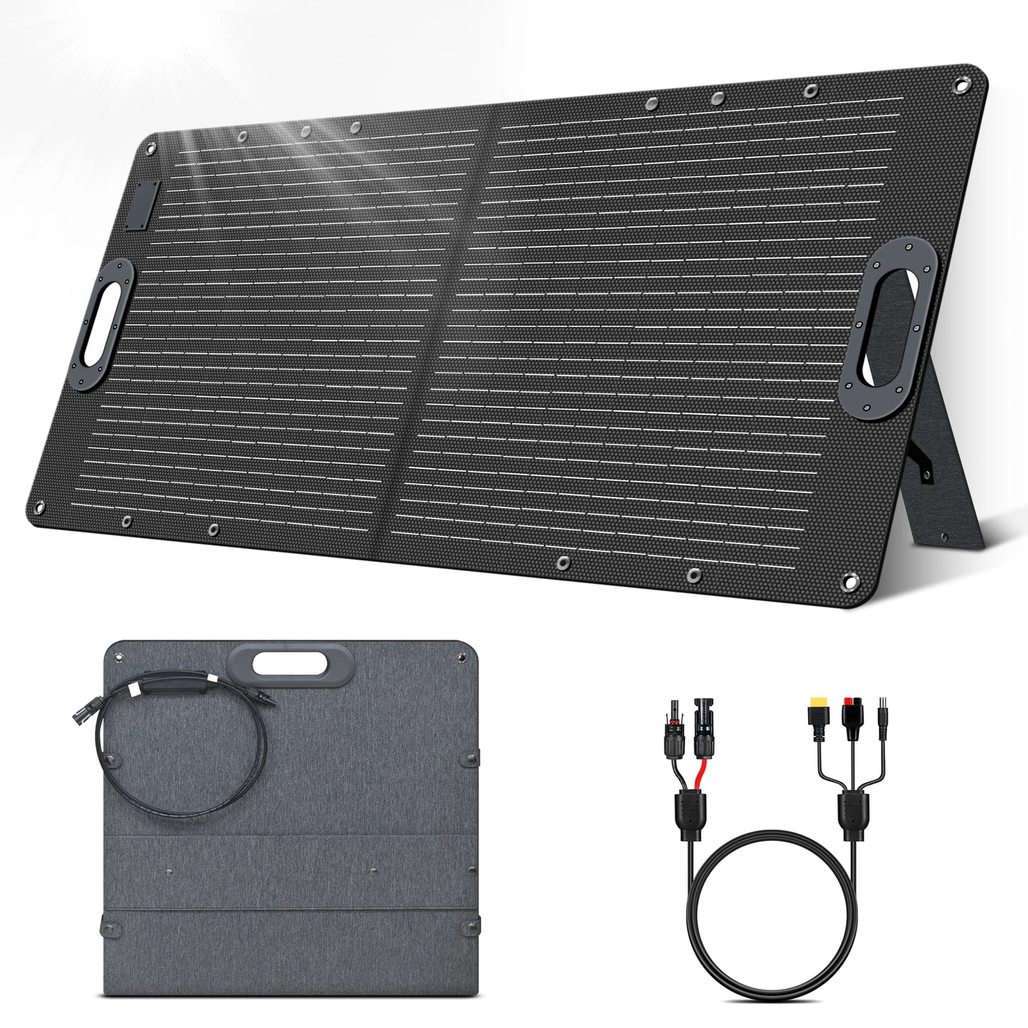 CTOLITY SPC100 100W Portable Solar Panel Charger ETFE Foldable 20V Solar Cell for Power Station & Camping Hiking RV Trips