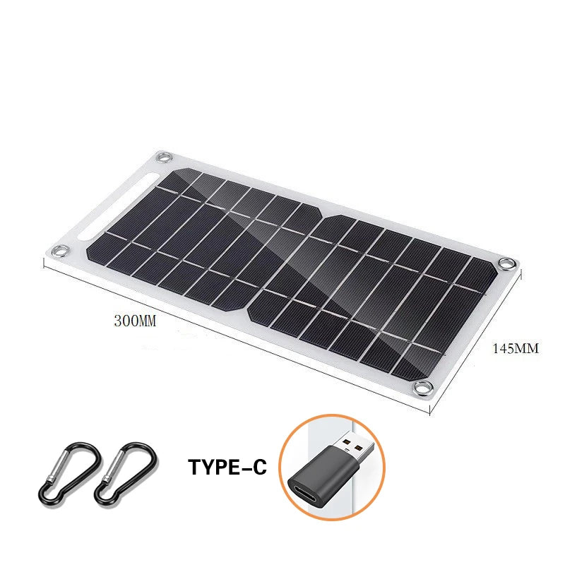 30W Solar Panel with USB Type-C – Waterproof & Portable Charger for Outdoor Adventures