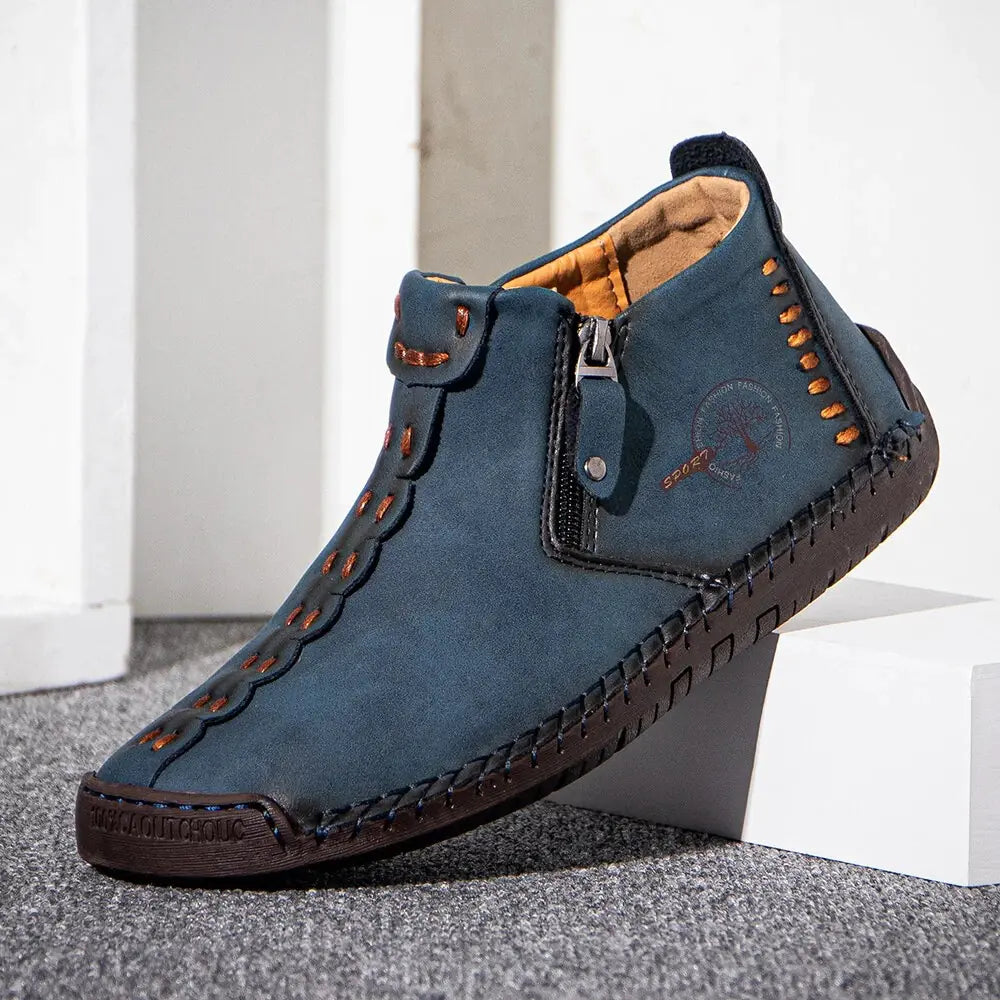 Men's Ankle Boots with Zipper for Hiking Outdoor
