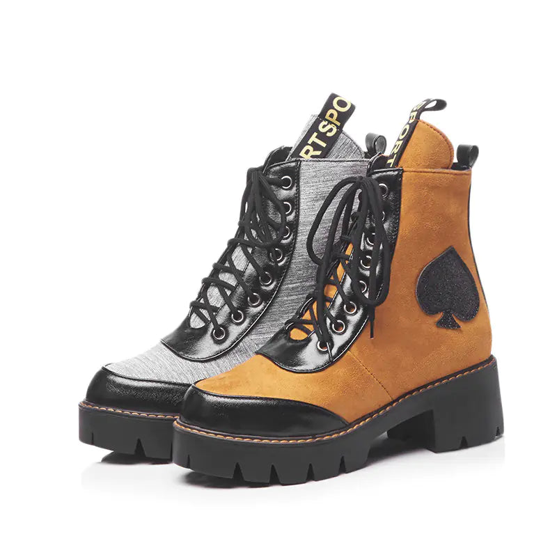 Martin Boots with Laces and Heart Design
