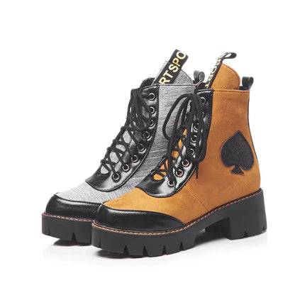 Martin Boots with Laces and Heart Design