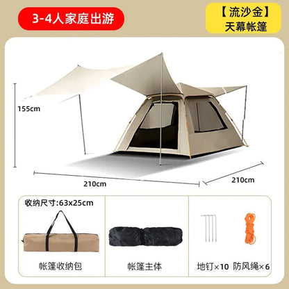 Winter Camping Tent for 5 People, Waterproof Set