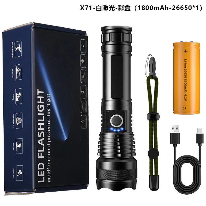 X92 Power Beam USB Flashlight