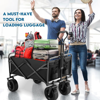 Nomadix Heavy Duty Foldable Camping Trolley—Rugged Utility for Outdoor Adventures