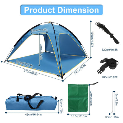 4–6 Person Beach Tent Canopy – UPF50