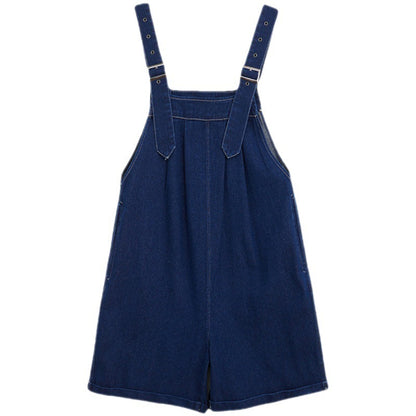 Over Size Denim Overall Shorts – Adjustable Straps, Casual Streetwear Fit for Women