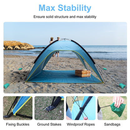 4–6 Person Beach Tent Canopy – UPF50